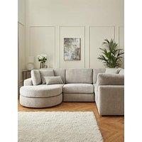 Very Home Lambert Corner Left Hand Chaise Sofa - Natural