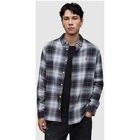 Allsaints Valens Long Sleeve Checked Shirt - Off White