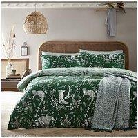 Furn Buckthorn Evergreen Duvet Cover Set - Green