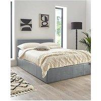 Very Home Marston Faux Leather Lift Up Ottoman Bed Frame With Mattress Options (Buy And Save!) - Grey - Fsc Certified - Bed Frame With Microquilt Mattress