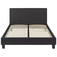 Everyday Marston Faux Leather Bed Frame With Mattress Options (Buy And Save!) - Black - Fsc Certifie