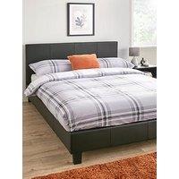 Everyday Marston Faux Leather Bed Frame With Mattress Options (Buy And Save!) - Black - Fsc Certifie