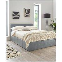 The Very Collection Marston Faux Leather End Lift Up Storage Ottoman Bed With Mattress Options (Buy And Save!) - Grey - Fsc Certified - Bed Frame With Microquilt Mattress