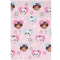 Gabbys Dollhouse Dollhouse Hearts And Stars Fleece Blanket - Pink