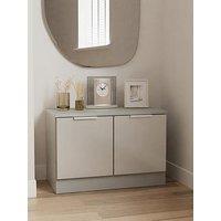 Swift Adair Ready Assembled 2 Door Compact Sideboard - Matt Grey