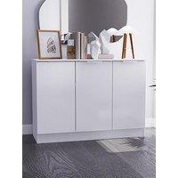 Swift Adair Ready Assembled 3 Door Sideboard - White