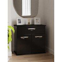 Swift Neptune Ready Assembled High Gloss Compact Sideboard - Black