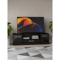 Swift Neptune Ready Assembled High Gloss Tv Unit - Fits Up To 65 Inch Tv - Black