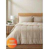 Catherine Lansfield Cosy Cord Coverless Duvet - Natural