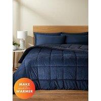 Catherine Lansfield Cosy Cord Coverless Duvet - Navy