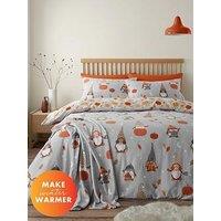 Catherine Lansfield Brushed Autumn Gonks 100% Cotton Duvet Set