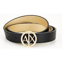 Armani Exchange Reversible Belt - Black/Gold