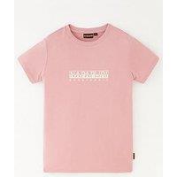 Napapijri Kids Box Short Sleeve T-Shirt - Pink