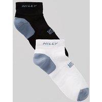 Hilly Men'S Active Quarter 2 Pack Sock - White