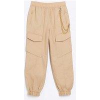 River Island Girls Pull On Cargo Trousers - Beige