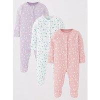 Everyday Baby Girl 3 Pack Multi Print Sleepsuit