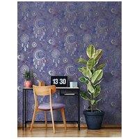 Holden Decor Dreamcatcher Wallpaper - Purple/Silver