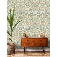Holden Decor Vintage Floral Wallpaper - Cream / Ochre