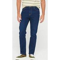 Everyday Straight Jeans With Stretch - Dark Wash