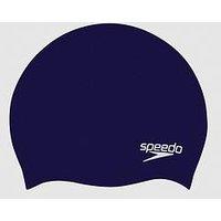 Speedo Plain Moulded Silicone Junior Swimming Cap - Navy