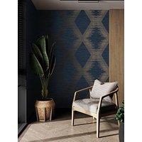 Superfresco Easy Serenity Geo Wallpaper - Navy/Copper