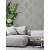 Superfresco Easy Grey & Rose Gold Serenity Large Scale Geometric Wallpaper