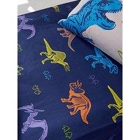 Catherine Lansfield Prehistoric Dinosaurs Fitted Sheet - Blue