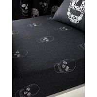 Catherine Lansfield Skulls Fitted Sheet - Double