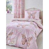 Catherine Lansfield Enchanted Butterfly Duvet Cover Set - Pink