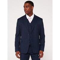 Very Man Check Suit Jacket - Navy