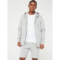 Very Man Essential Zip Through Hoody - Grey Marl