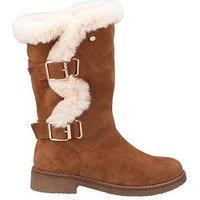 Hush Puppies Wide Fitting Megan Calf Boot - Tan