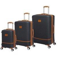 It Luggage Replicating 3 Piece Charcoal Expandable Suitcase Set