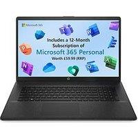 Hp 17-Cn0104Na Laptop - 17.3In Fhd, Intel Pentium Silver, 4Gb Ram, 128Gb Ssd, With Microsoft 365 Personal Included - Black - Laptop Only