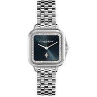 Olivia Burton 28Mm Grosvenor Blue & Silver Bracelet Watch