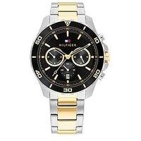 Tommy Hilfiger Two Tone Stainless Steel And Gold Plated Men'S Watch