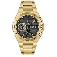 Hugo Gents #Wild Light Yellow Gold Ip Multifunction Watch