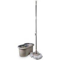 Tower Classic Spin Mop With Stainless Steel Wringer And Collapsible Handle