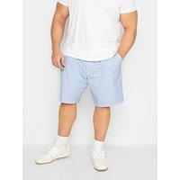 Badrhino Stripe Woven Shorts - Light Blue