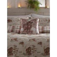 Dreams & Drapes Hanson Highland Cow Velvet Cushion