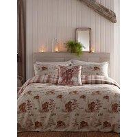 Dreams & Drapes Hanson Highland Cow Brushed Cotton Duvet Set - Ks