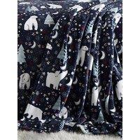 Fusion Starry Night Sherpa Throw - Blue