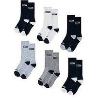 Levi'S Boys Box Tab High Cut 6 Pack Socks - Blue