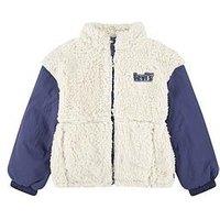 Levi'S Girls Boxy Fit Sherpa Jacket - Antique White