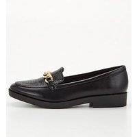 V By Very Wide Fit Chain Detail Loafer - Black