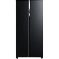 Swan Sr750100B 84Cm Wide, Total No Frost, American-Style Freestanding Fridge Freezer - Black