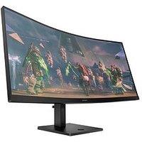 Hp Omen 34C Curved Gaming Monitor - 34In Wqhd (3440 X 1440) & 165Hz, 1Ms Response, Amd Freesync Premium, Adjustable Stand, Pc & Console Compatible