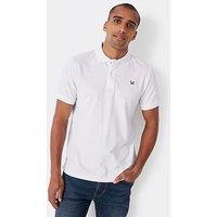Crew Clothing Classic Pique Polo - White