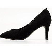 Everyday Heel Court Shoe - Black