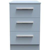 Swift Logan Ready Assembled 3 Drawer Bedside